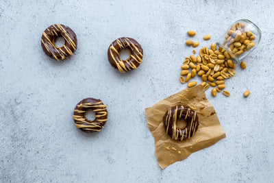 Chocolate Covered Peanut Butter Donuts (Vegan, Raw)