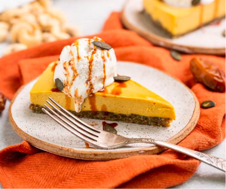 No Bake Pumpkin Chai Cheesecake (Gluten Free, Vegan) Coconut Cloud