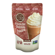 VEGAN, DAIRY-FREE FROZEN HOT CHOCOLATE FRAPPE  Who doesn't love a chocolate treat? We've crafted the perfect frosty pick-me-up, without the dairy. Our plant-based Frozen Hot Chocolate Frappe mix uses coconut milk powder and premium chocolate to deliver a rich taste that you can feel good about. So blend it up and treat yourself!  100% DAIRY-FREE | VEGAN | GLUTEN-FREE | SOY-FREE | NON-GMO