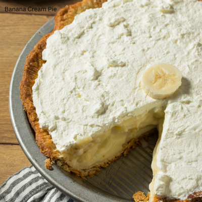 Banana Cream Pie (Dairy Free, Gluten Free)