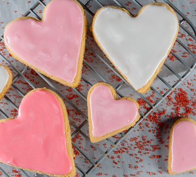 Heart-Shaped Cookies for Valentine’s Day (vegan, dairy free)