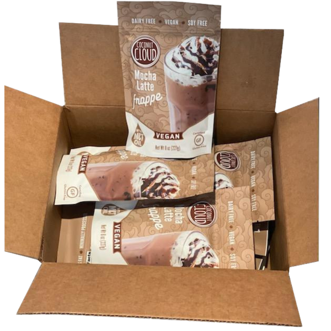 Bulk: Frozen Mocha Latte Frappe, 12 Pouches – Coconut Cloud