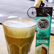stick of our Original Coffee Creamer and an ice coffee UNSWEETENED: Enjoy a delicious better for your creamer with low sugar (only 2 grams per serving), make this a decadent low carb treat.  MADE IN THE USA: Fueled by a need for dairy free convenience, Coconut Cloud was born in Colorado.      100% DAIRY-FREE | VEGAN | GLUTEN-FREE | SOY-FREE | NON-GMO